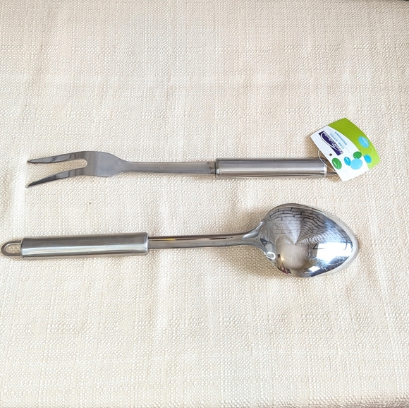 70s Premier DuraStone Dish with 2 Serving Utensils - Picture 2 of 6